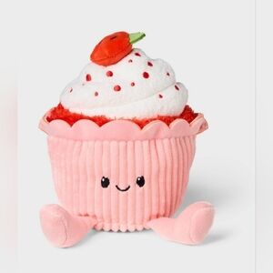 Valentine's Day Strawberry Cupcake Plush Toy